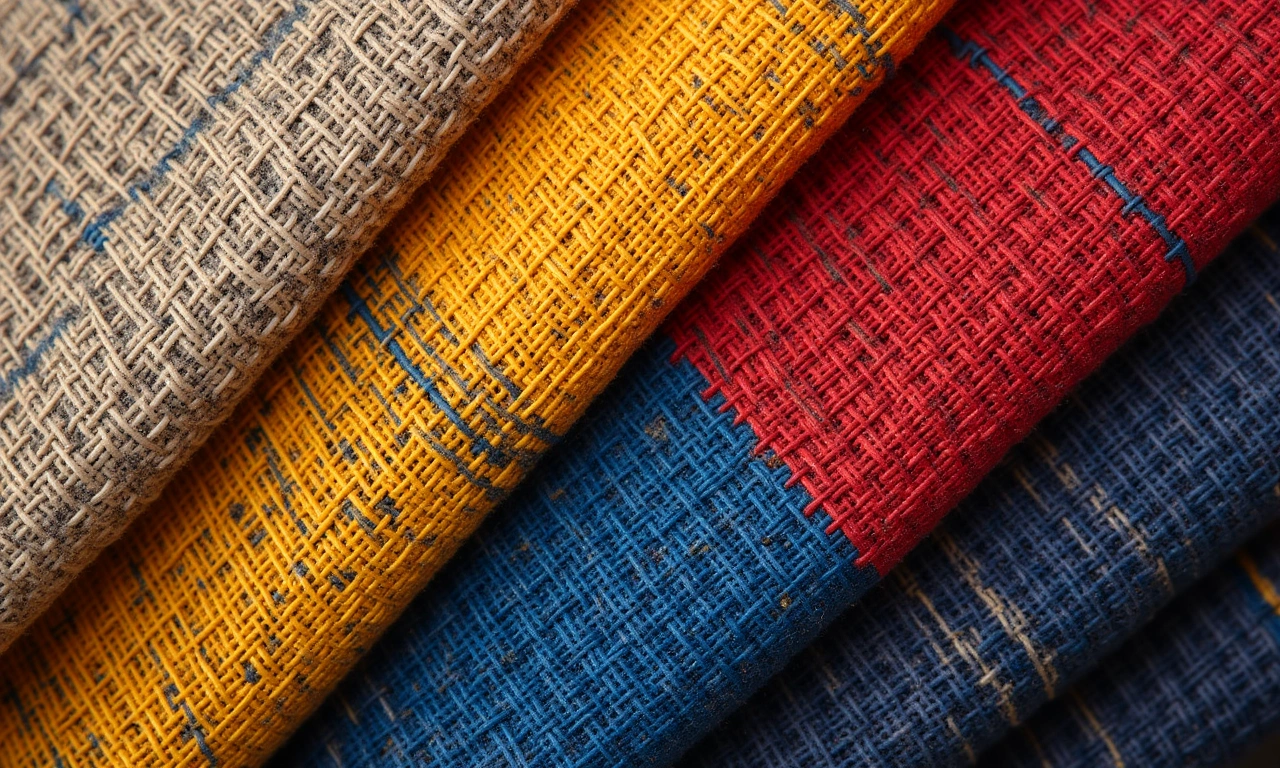 Overlapping textured layers of woven Haitian fabric and clinical social work textbooks, creating an abstract representation of cultural intersection., photorealistic, 8k, highly detailed, cinematic lighting