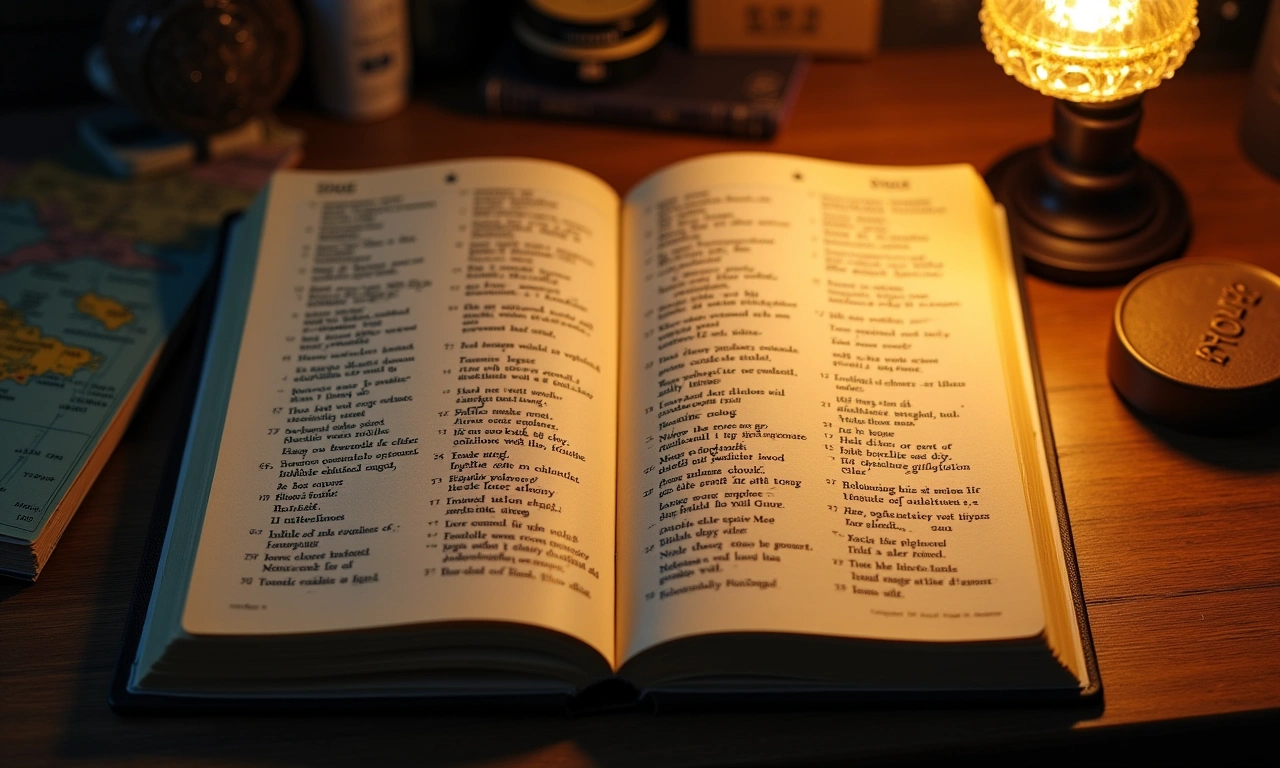 An open notebook displaying phonetic transcriptions of Haitian Creole phrases next to a vintage map of Haiti, illuminated by soft lamp light., photorealistic, 8k, highly detailed, cinematic lighting