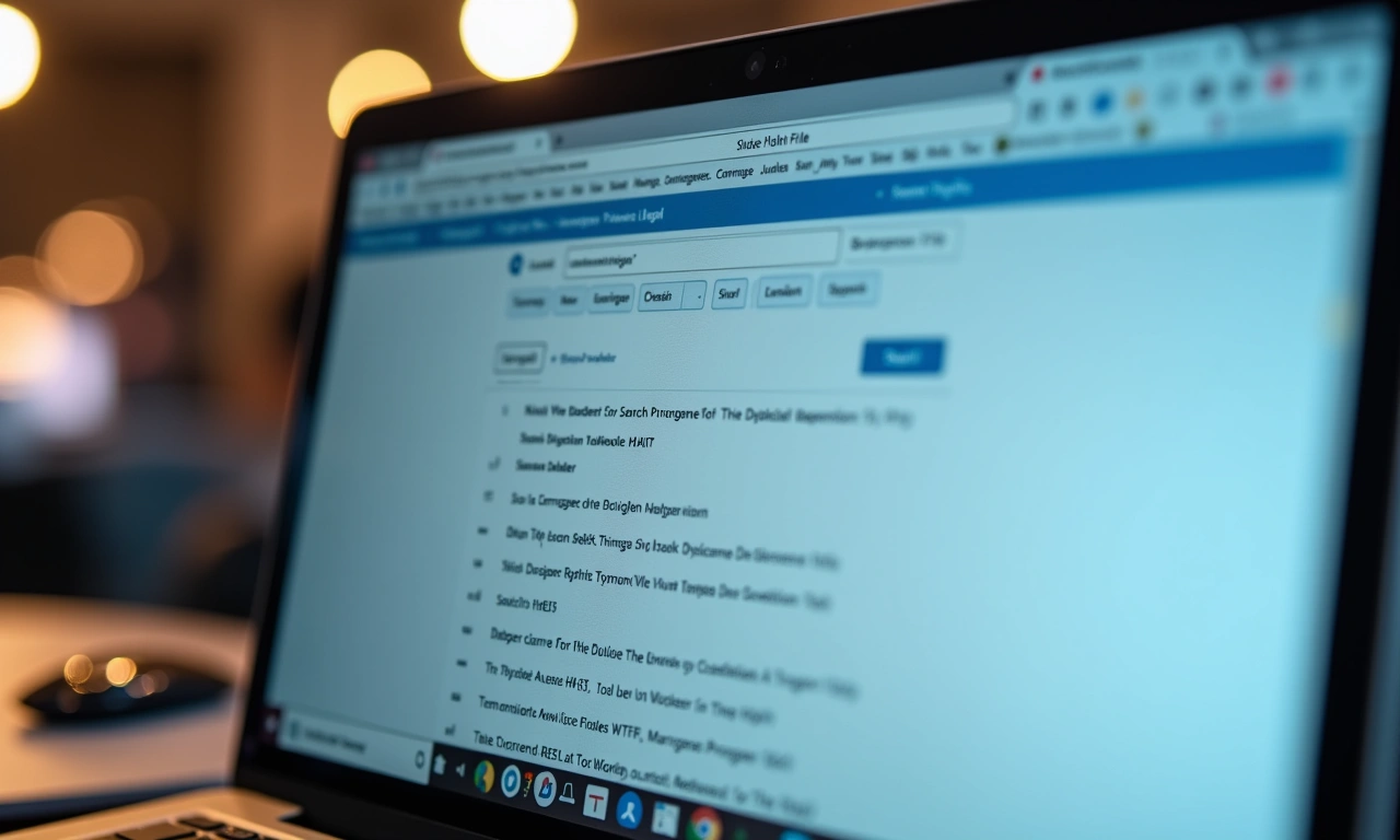 Close-up shot of a laptop screen displaying a job board website, highlighting search filters and job listings related to Haiti, with blurred background elements., photorealistic, 8k, highly detailed, cinematic lighting